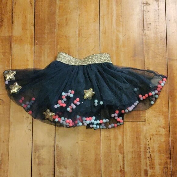 Cotton On Kids pompom skirt Navy Pink Party Skirt Spring Summer - Picture 1 of 8